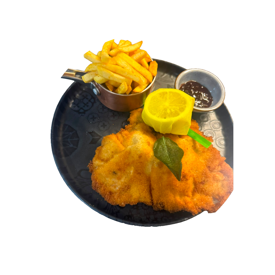 Wiener Schnitzel in Butterschmalz mit Pommes